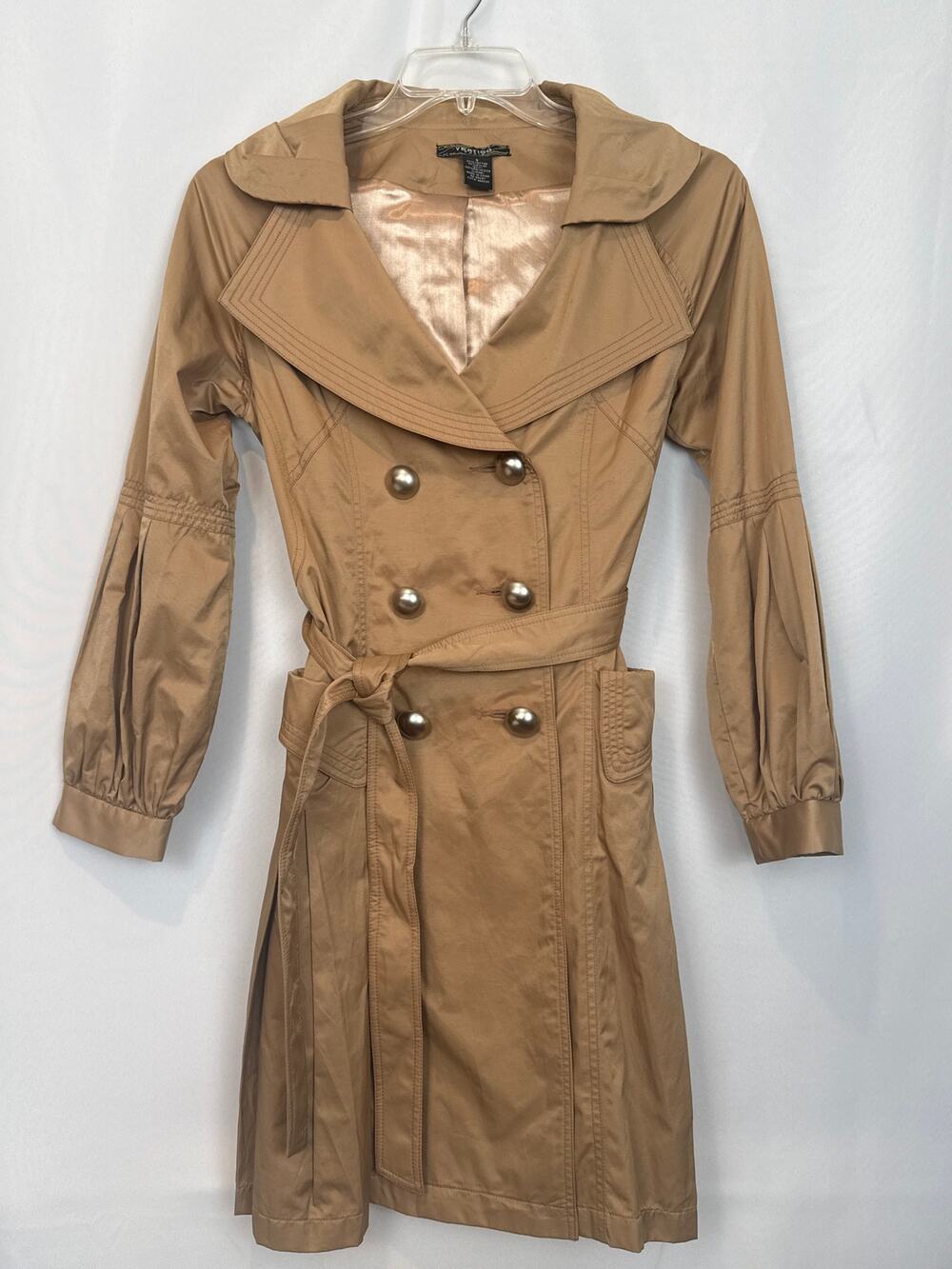 Trench Coat Womens Size Small Khaki Chic Classic